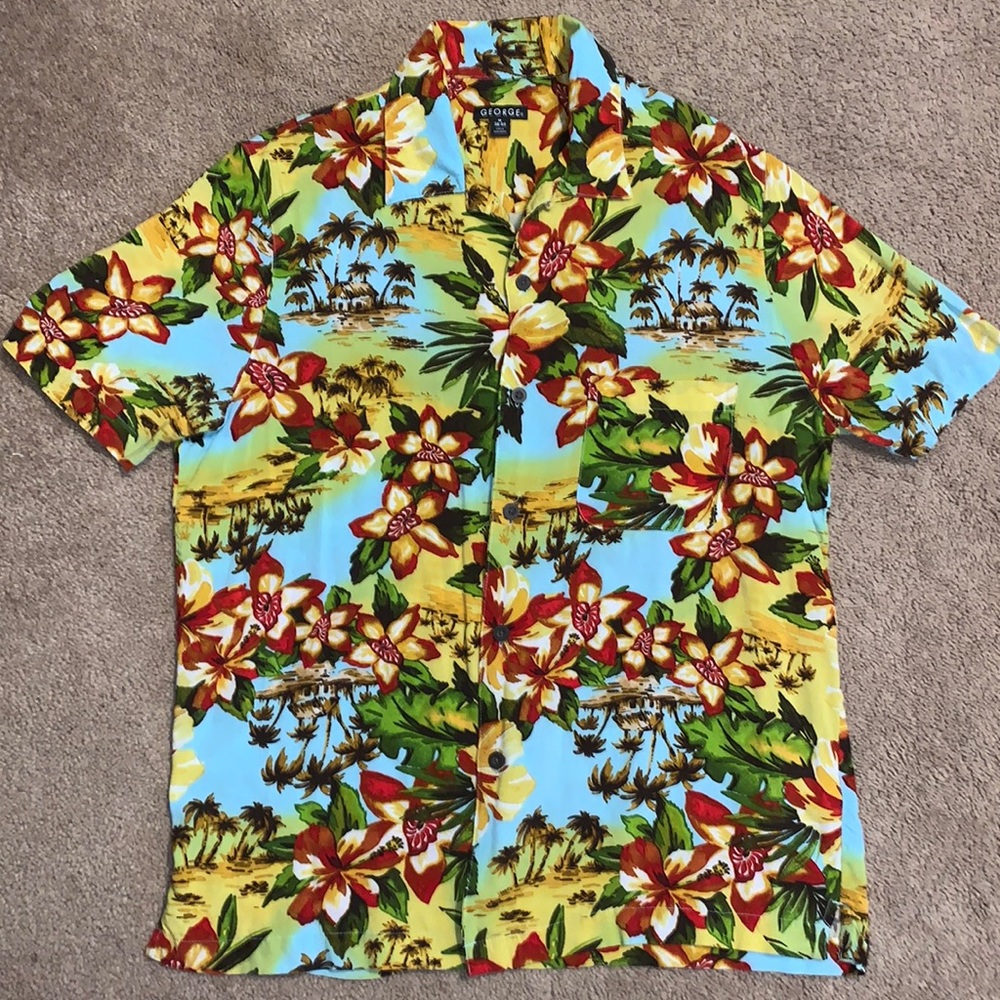 Men’s Hawaiian Collard Button Down